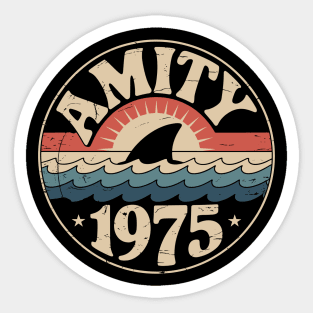 Amity Island 1975 Vintage Tourist Sticker